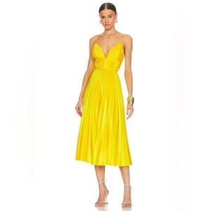 AMUR Viv Mitered Pleating Dress